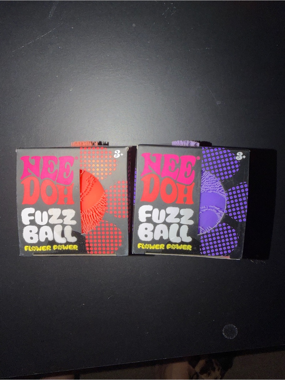 NeeDoh Fuzz Ball Flower Power – 2 Pack 💜🧡